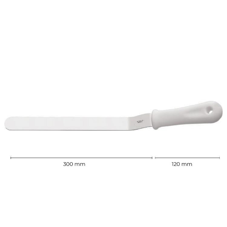Espátula Angulada 30 Cm Mango Blanco Línea Durafio