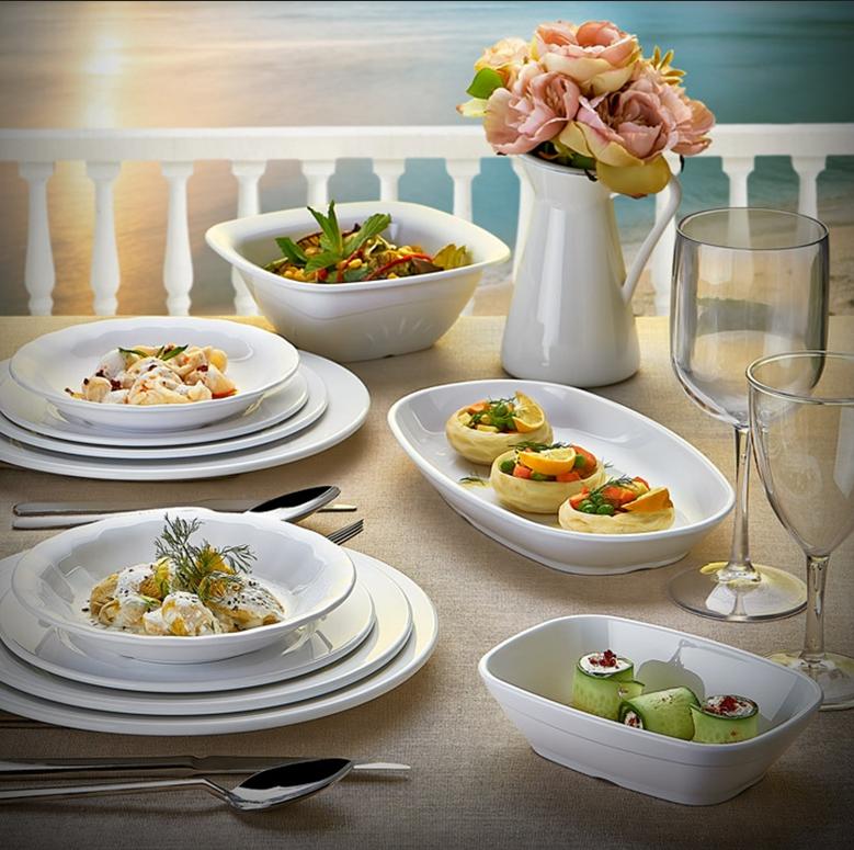 Plato De Policarbonato Blanco 23 Cm