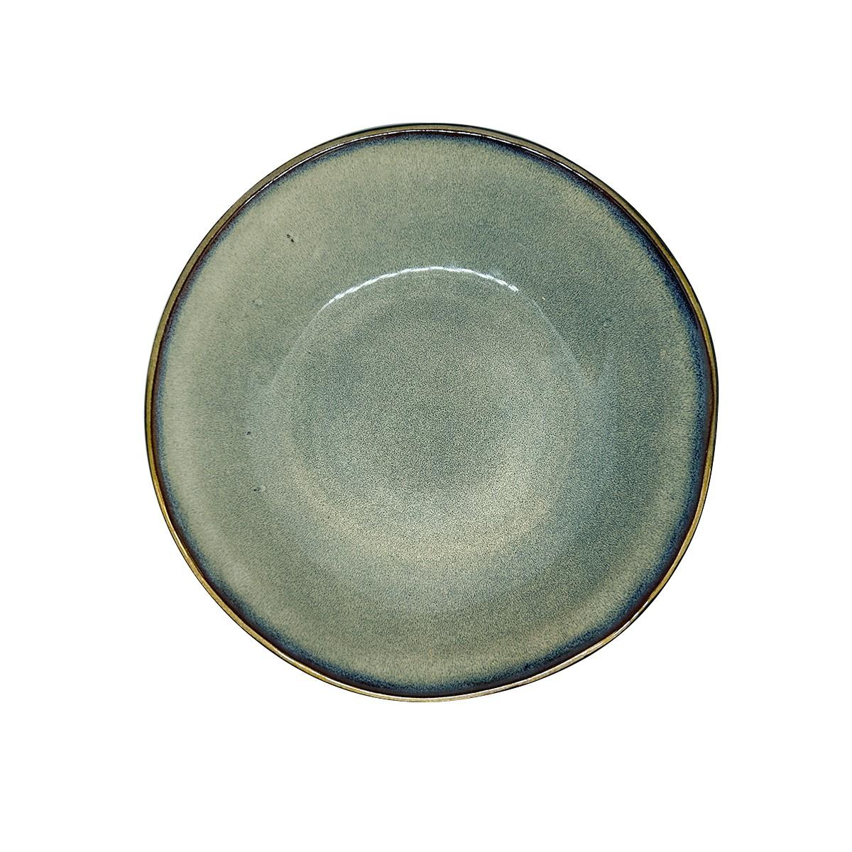 Set De 6 Bowl Redondo Ceramica 18.5 X 5 Cm Azul Grafito Línea Rustica