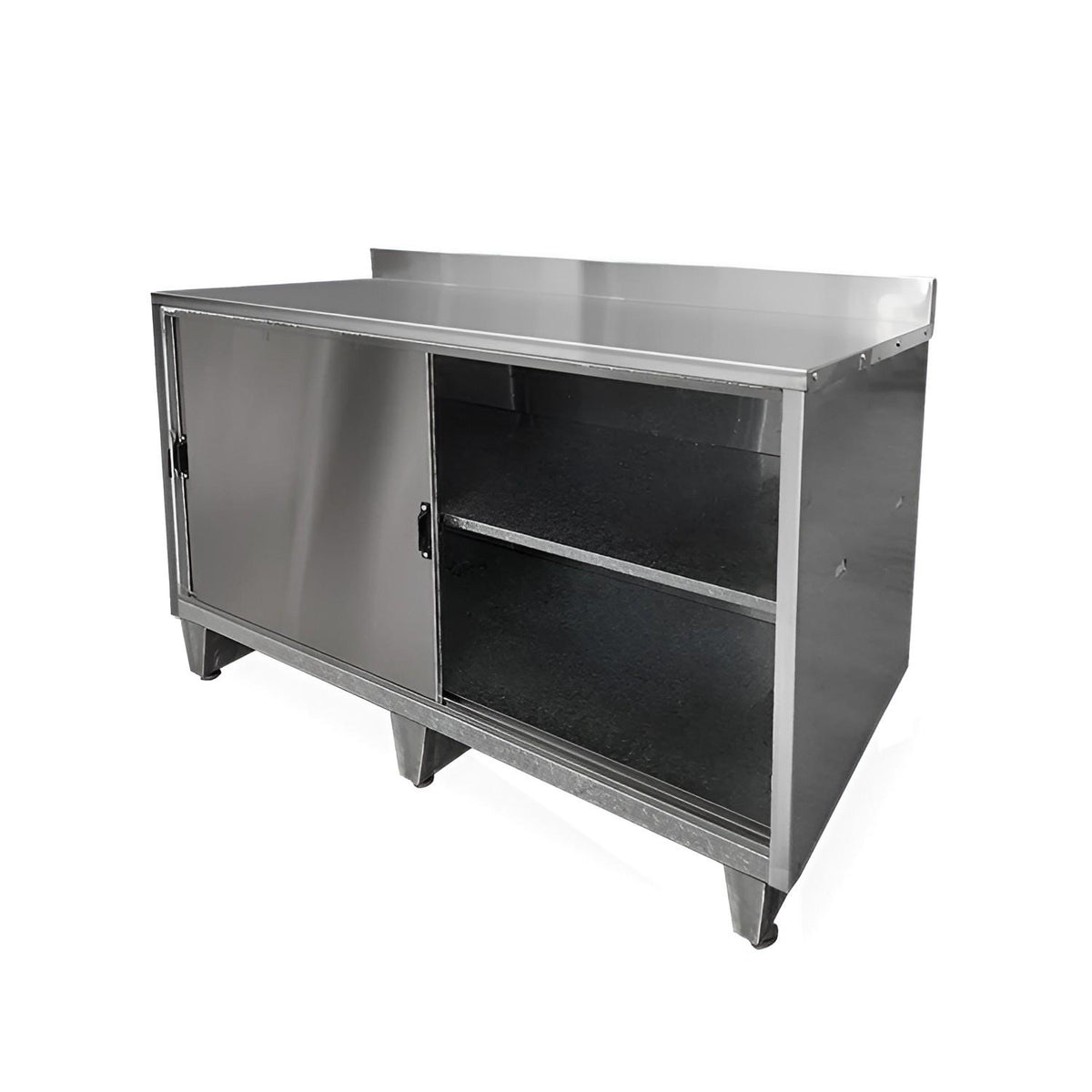 Mesón Mural Acero Inoxidable Puertas Correderas 140 Cm