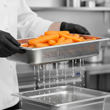 Contenedor Gastronomico Acero Inoxidable Perforado GN 1/1 x 10 Cm