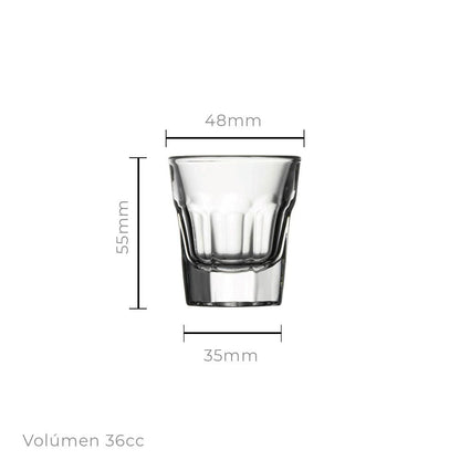 Set De 12 Vaso Shot 36 C.c. Linea Casablanca