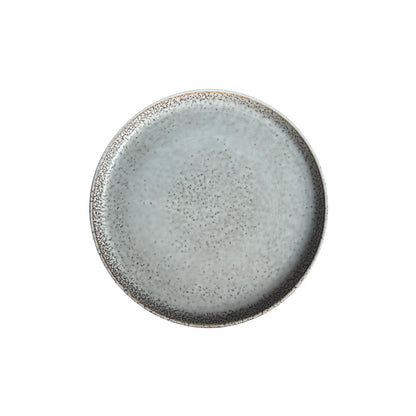 Set 6 Platos Redondo Ceramica 22 Cm Gris Linea Oslo