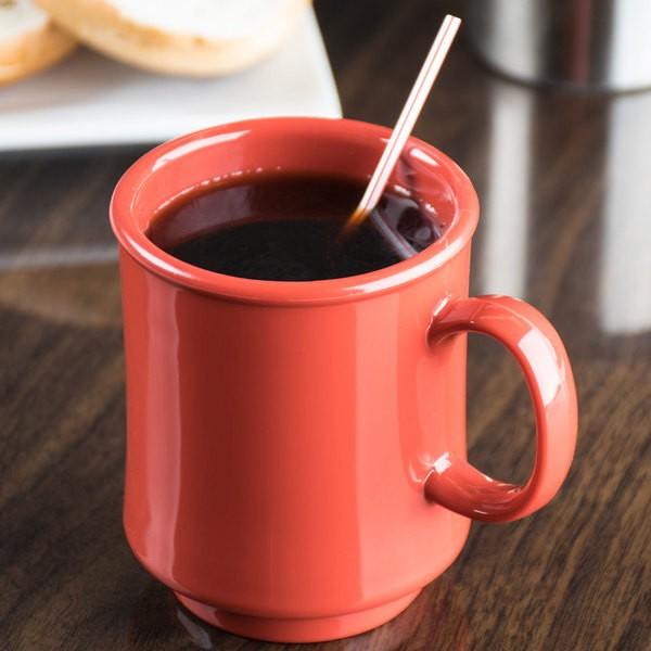 Set De 6 MUG SUN APILABLE MELAMINA ROJO 235 ml