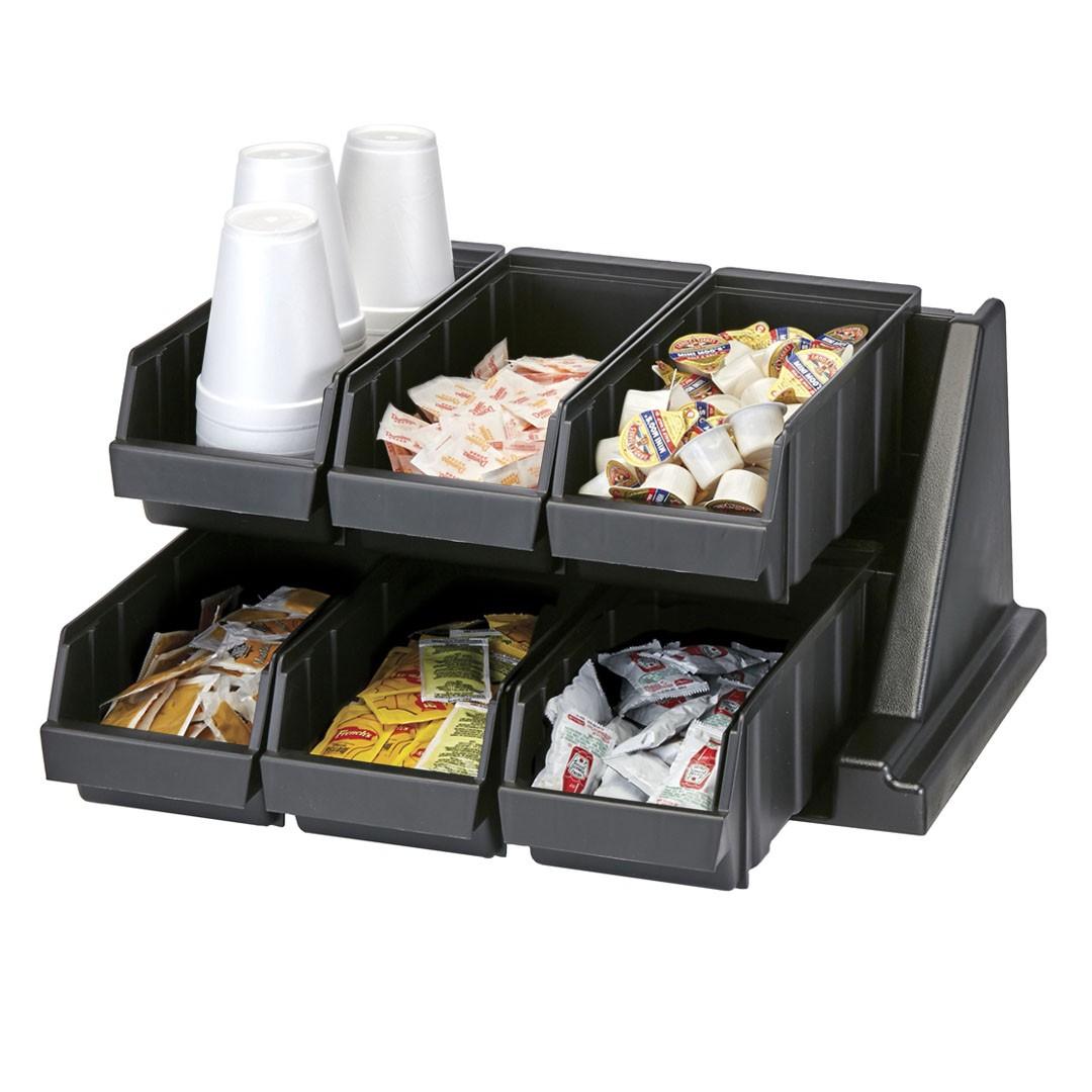 Organizador Condimentos 6 Compartimentos Negro