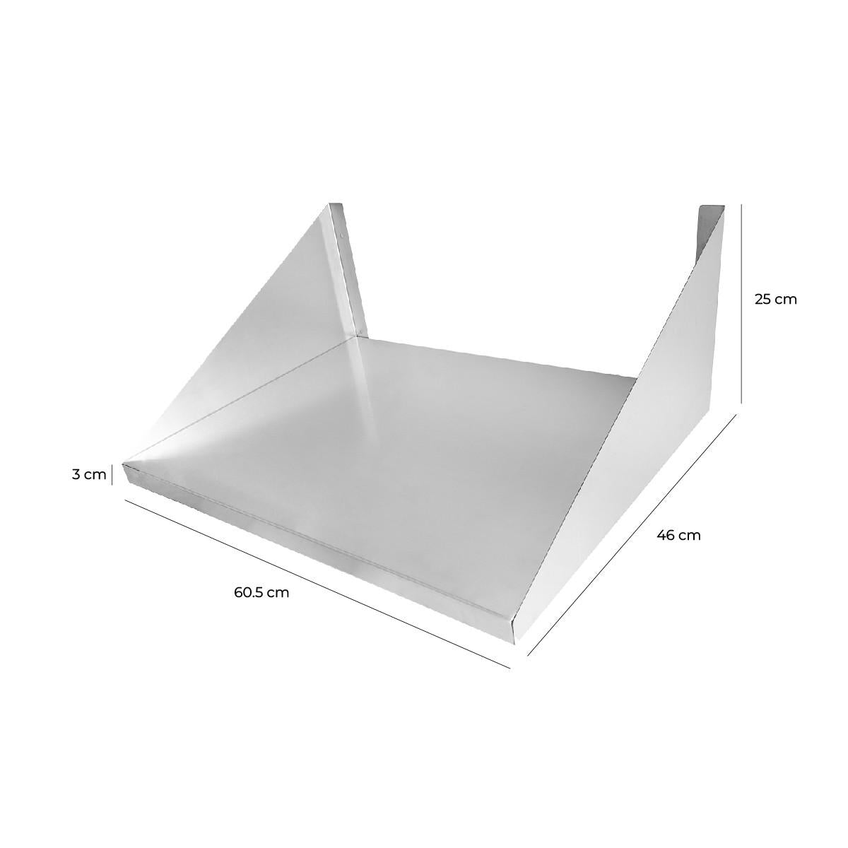 Repisa Acero Inoxidable Microondas 60 X 45 Cms