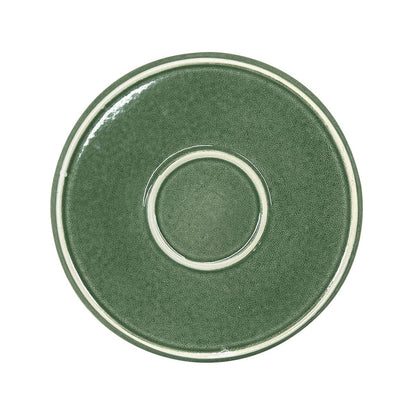 Set De 6 Plato Redondo Ceramica 26.5 Cm Verde Línea Rustica