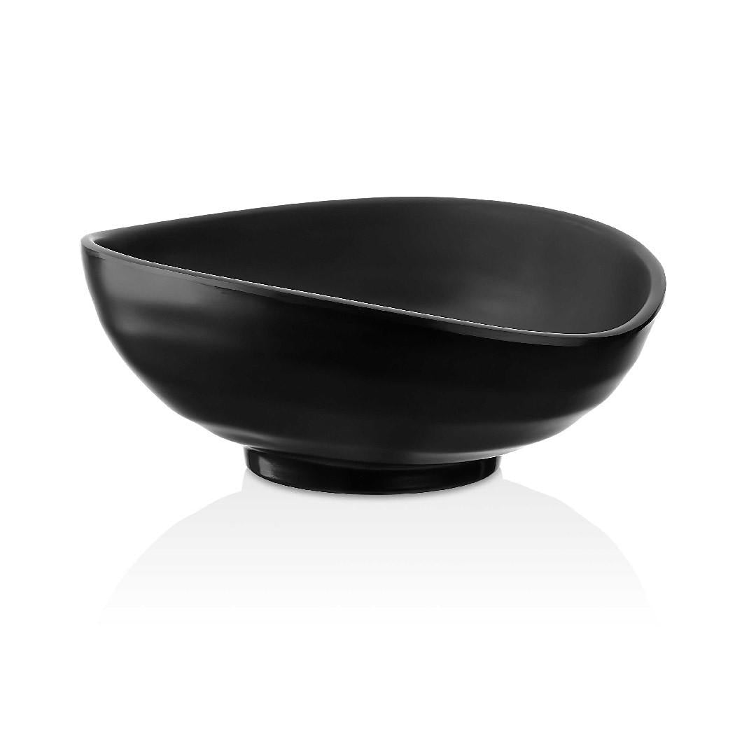 Bowl Ovalado Melamina Negro 900 Ml