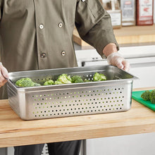 Contenedor Gastronomico Acero Inoxidable Perforado GN 1/1 x 15 Cm
