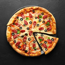 Plato Redondo Pizza - Torta Melamina Negra 31 Cm