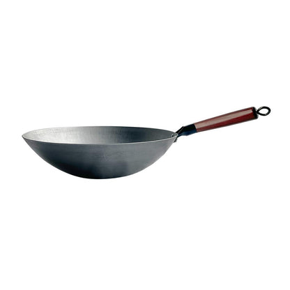 Wok De Hierro Cóncavo Con Mango 34 Cm