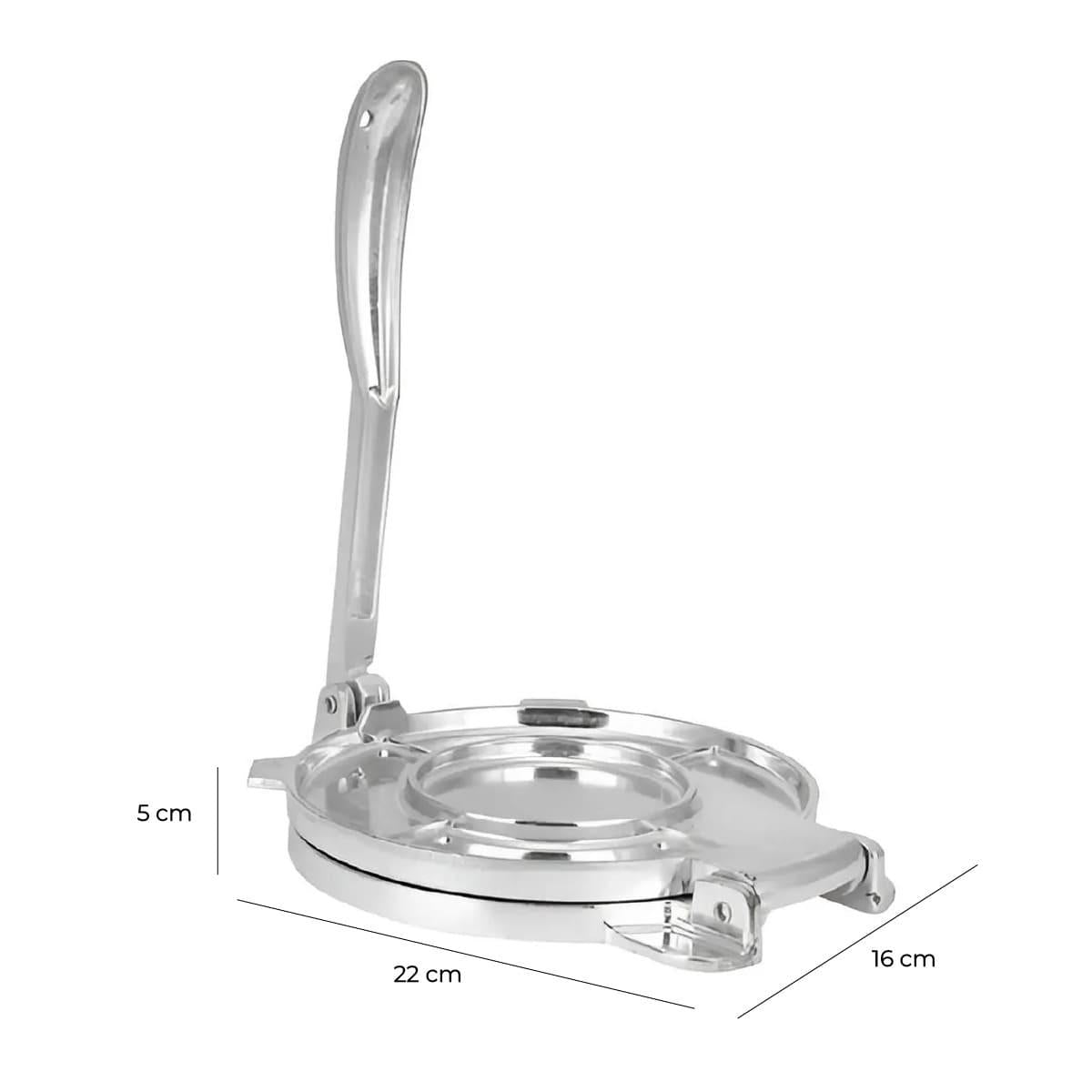 Prensa Tortillas Cocina Acero Inoxidable 16 Cm