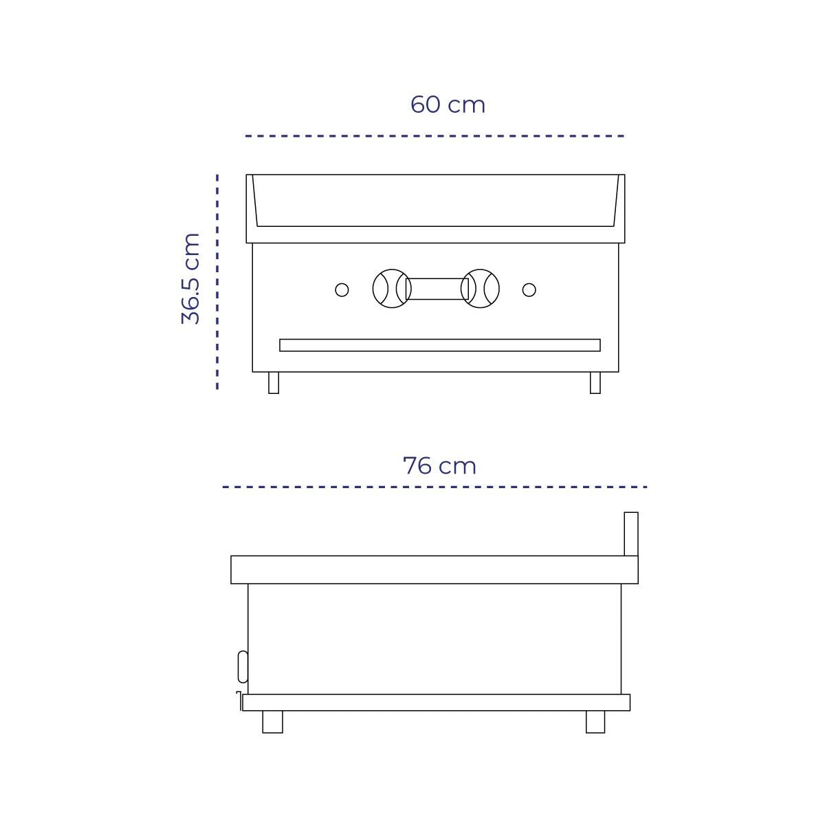 Parrilla A Gas Volter 60x76 Cm Modelo GB-24 Volter