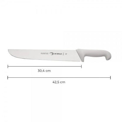 Cuchillo Carnicero 30 Cm Mango Blanco Línea Durafio