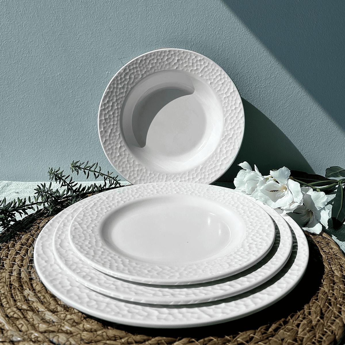 Plato Melamina Blanca 26 Cm Línea Kplus