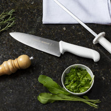 Cuchillo Medio Golpe 20 Cm Mango Blanco Línea Durafio