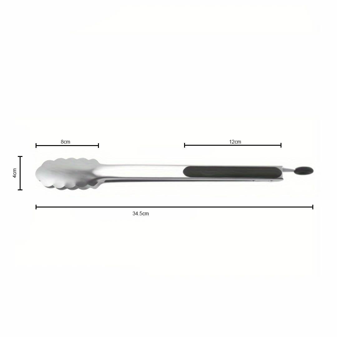 Pinza De Acero Inoxidable 30 Cm Mango Silicona
