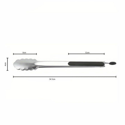 Pinza De Acero Inoxidable 30 Cm Mango Silicona