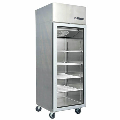 Congelador Acero Inoxidable Puerta Vidrio Single 700 Litros Norkalt