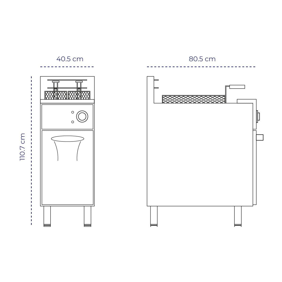 Freidora Eléctrica Single Modelo EF-28L Volter