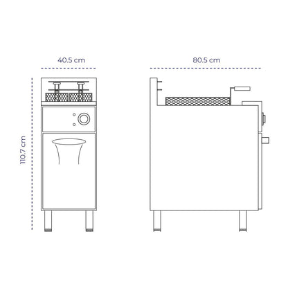 Freidora Eléctrica Single Modelo EF-28L Volter