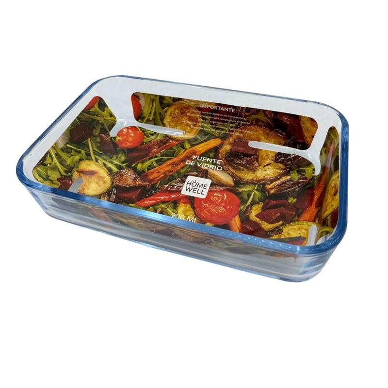 Fuente Vidrio Rectangular 900 Ml