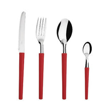 Set 24 Cubiertos Rojo Con Rallador