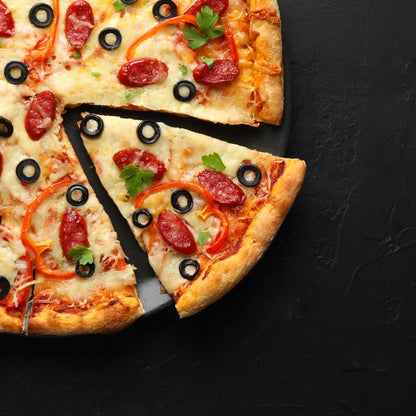 Plato Redondo Pizza - Torta Melamina Negra 31 Cm