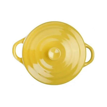 Mini Olla Redonda Cerámica Amarilla