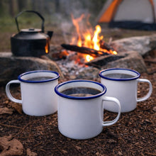Set de 4 Mug Enlozado Blanco 350 Ml