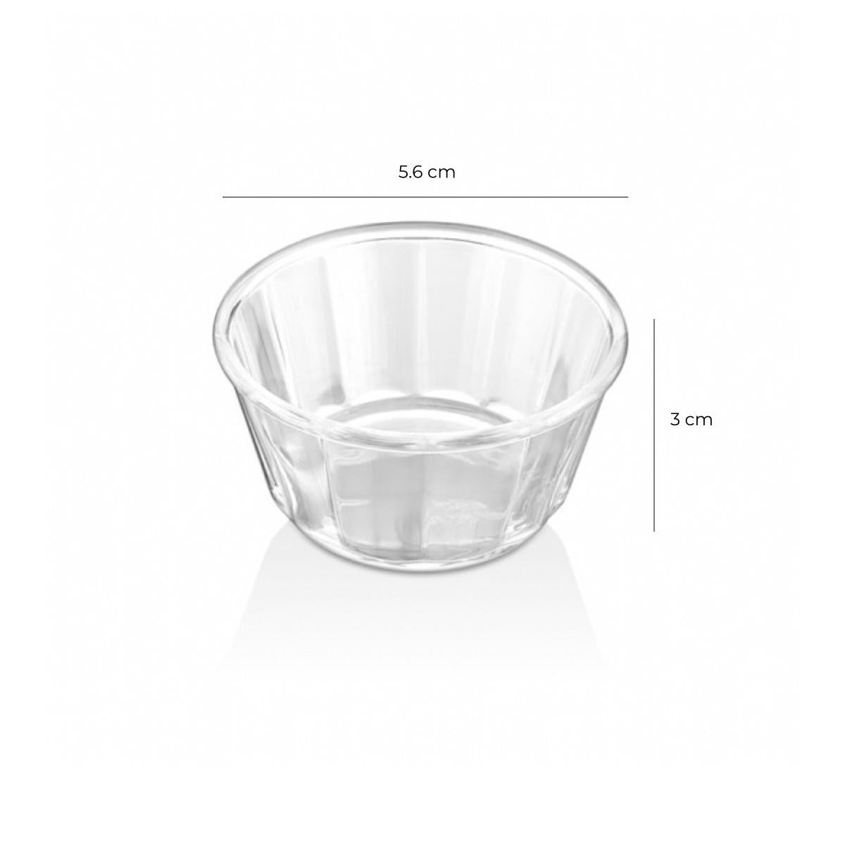Set de 6 Ramekín Transparente Pc 56 Mm