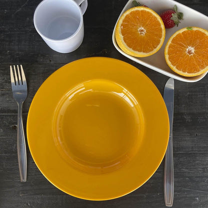 Plato Hondo De Policarbonato Amarillo 23Cm