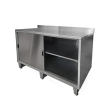 Mesón Mural Acero Inoxidable Puertas Correderas 90 Cm