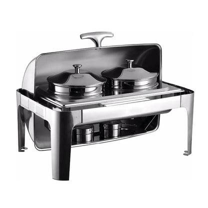Chafing Dish Tapa Roll Top GN 1/1 Con Ventana