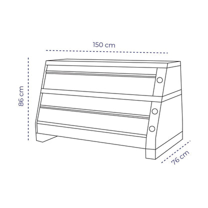 Vitrina / Mantenedor Calefaccionada Pass Through 2 Niveles 1.5 Mt DH-6P Volter