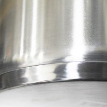 Cazo Bajo Acero Inoxidable Con Tapa Y Fondo Difusor 3.6 Litros