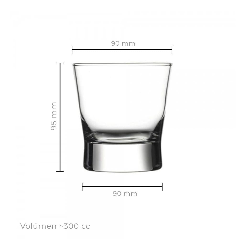 Set De 6 Vaso Aperitivo 290 Cc. Linea Petra