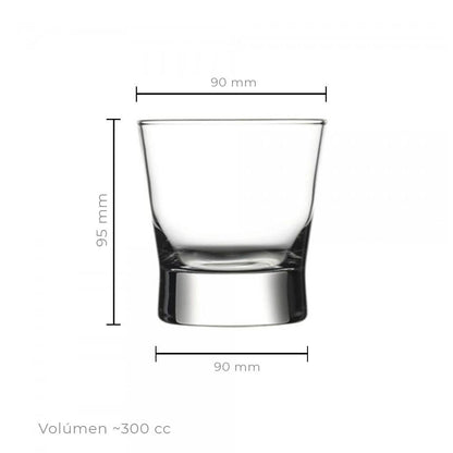 Set De 6 Vaso Aperitivo 290 Cc. Linea Petra