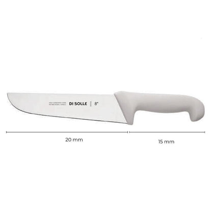 Cuchillo Carnicero 20 Cm Mango Blanco Línea Durafio
