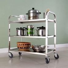 Carro De Servicio Acero Inoxidable 3 Repisas 85 × 45 × 90 Cm