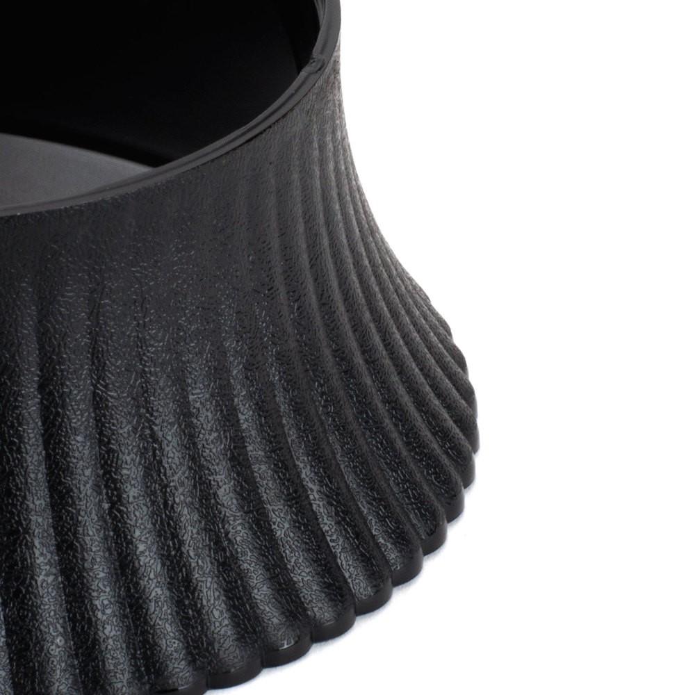 Pedestal Plato Torta Negro