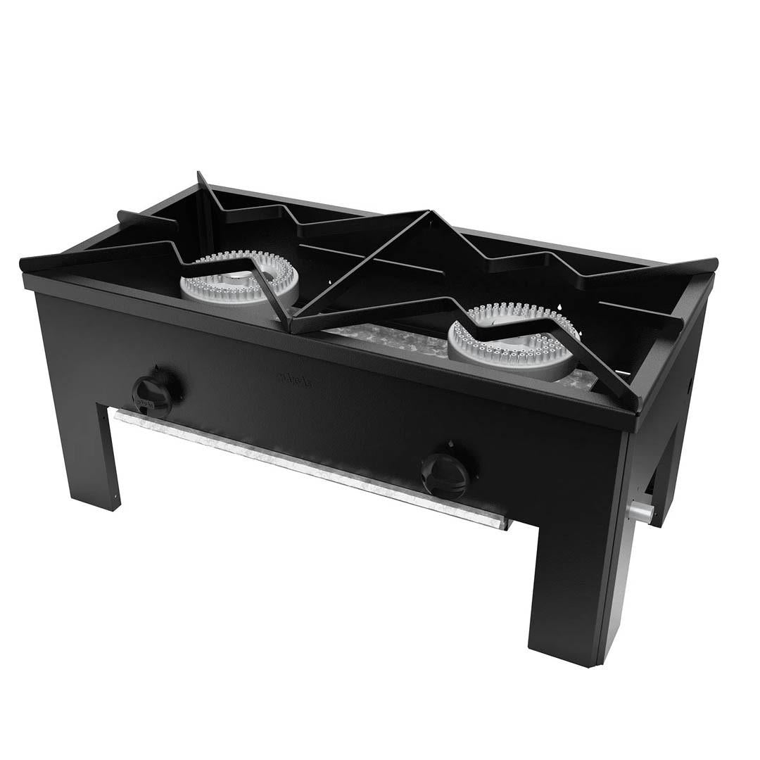 Anafe A Gas 2 Plato Bajo 43x43 Cm