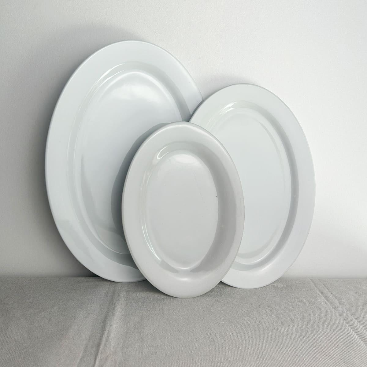 Set 6 Platos Ovalado de Porcelana De 35 Cm Línea Padua