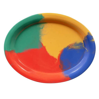 SET 3 PLATO OVALADO MELAMINA CELEBRATION 34 x 26 cm