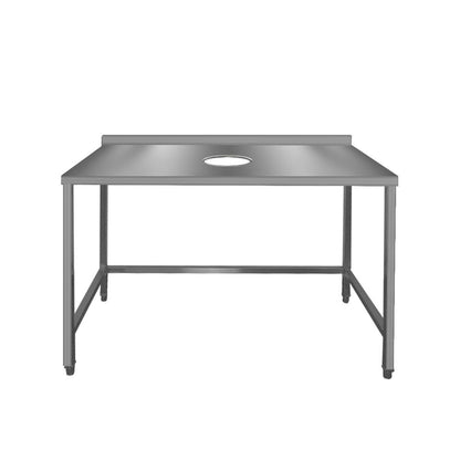 Mesón Desconche Acero Inoxidable 120X60X85 Cm