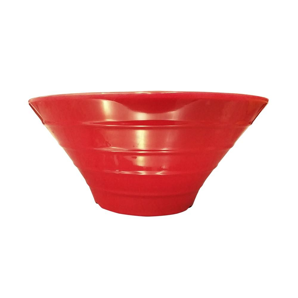 Set De 2 Bowl Redondo Melamina 20 Cm. Rojo