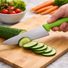Cuchillo Medio Golpe 25 Cm Mango Verde Línea Durafio