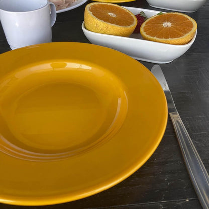 Plato Hondo De Policarbonato Amarillo 23Cm
