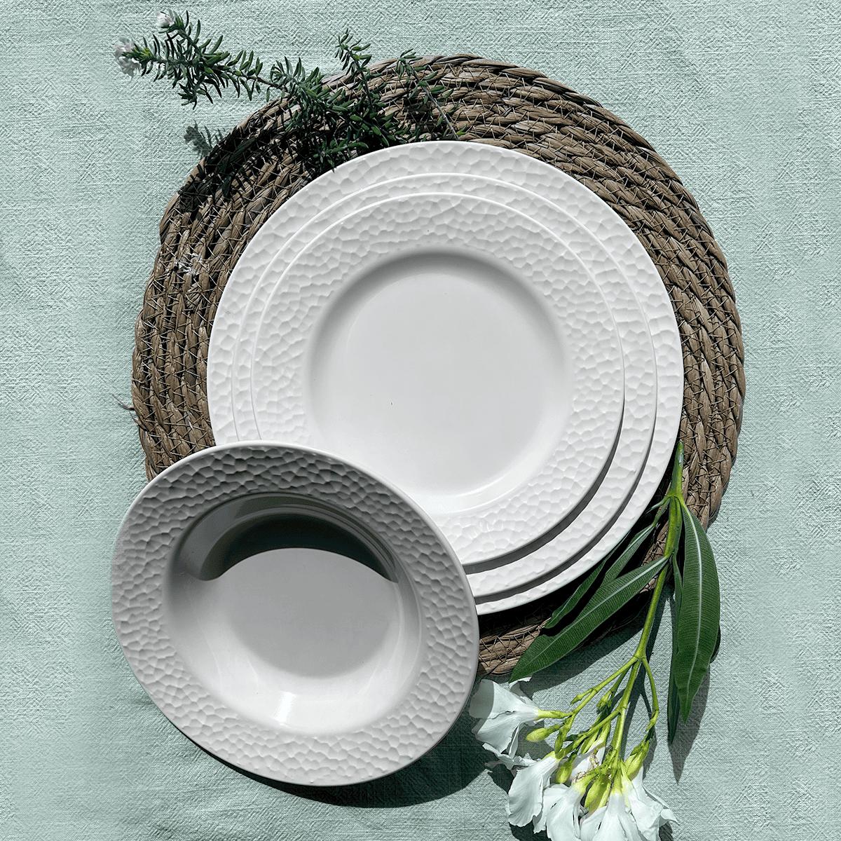 Plato Hondo Melamina Blanca 20 Cm Línea Kplus
