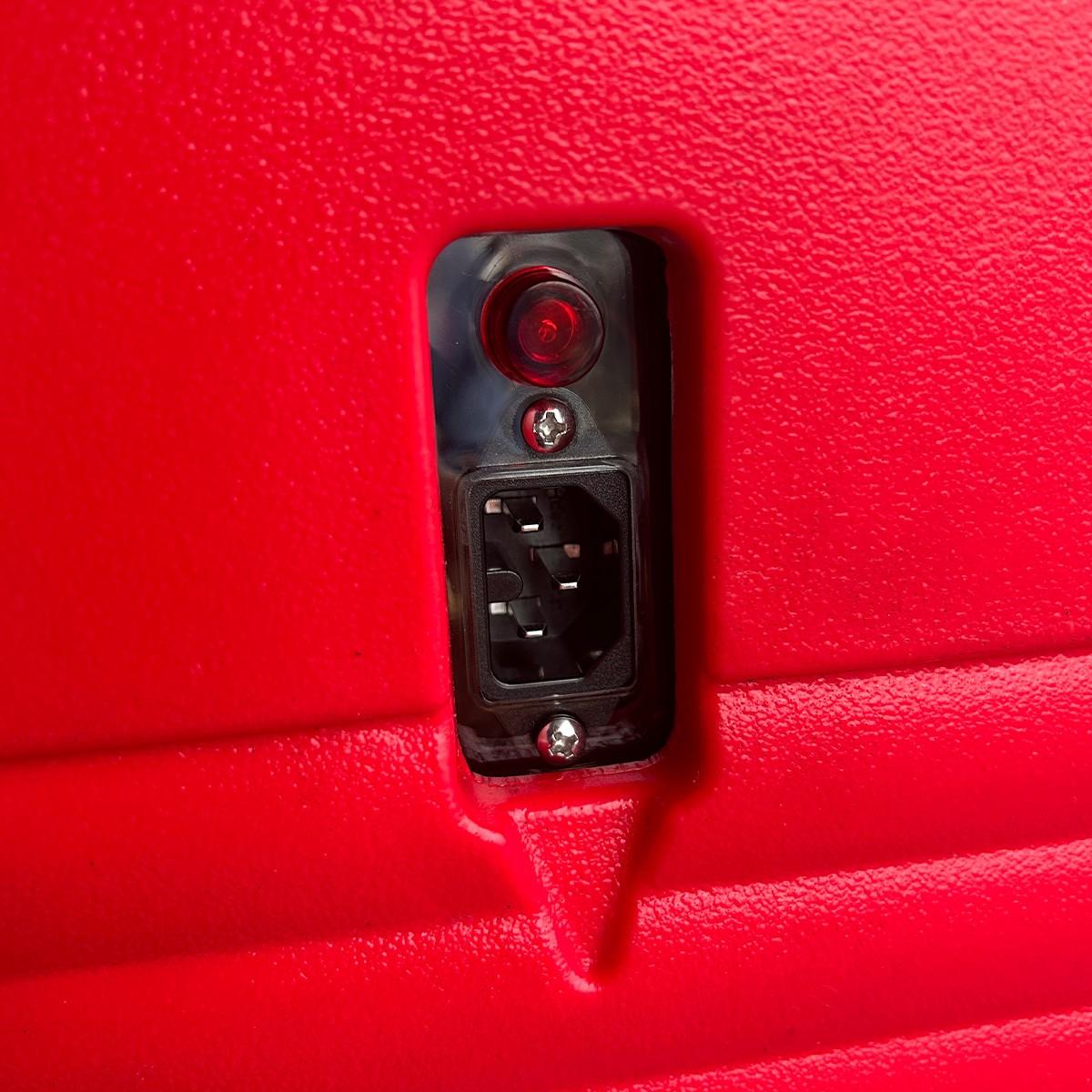 Contenedor Calefaccionado Isotérmico Doble UPC800 Rojo Con Ruedas